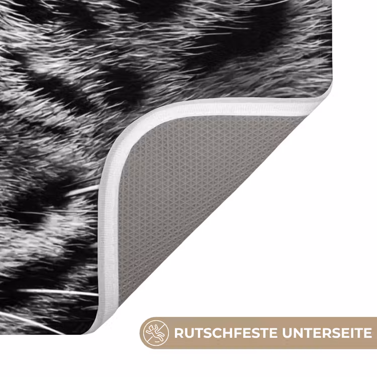 Badematte - Leopard - Schwarz - Weiß - Auge — 3