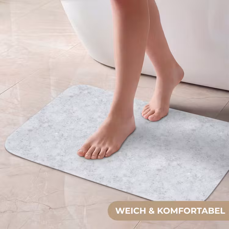 Badematte - Grau - Terrazzo-Effekt - Beton — 5
