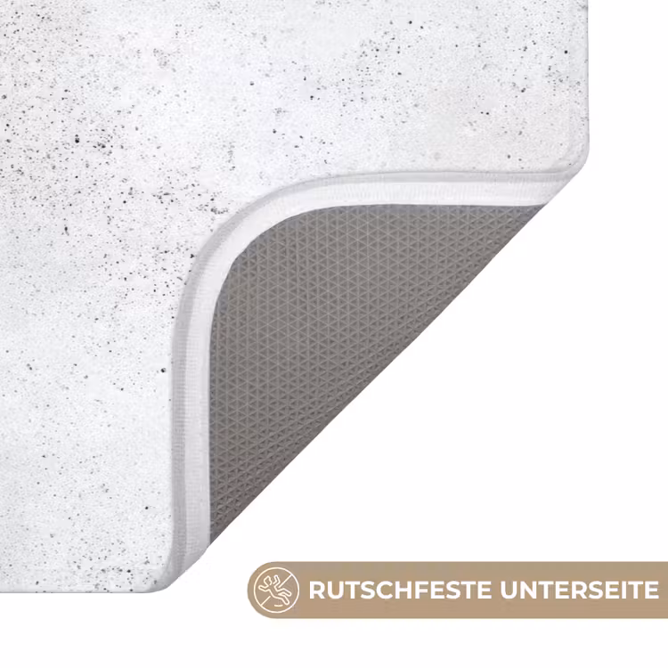 Badematte - Hellgrau - Betonstruktur - Dezent — 3