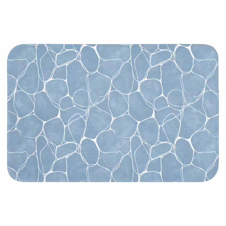Badematte - Organisch - Muster - Blau — 1