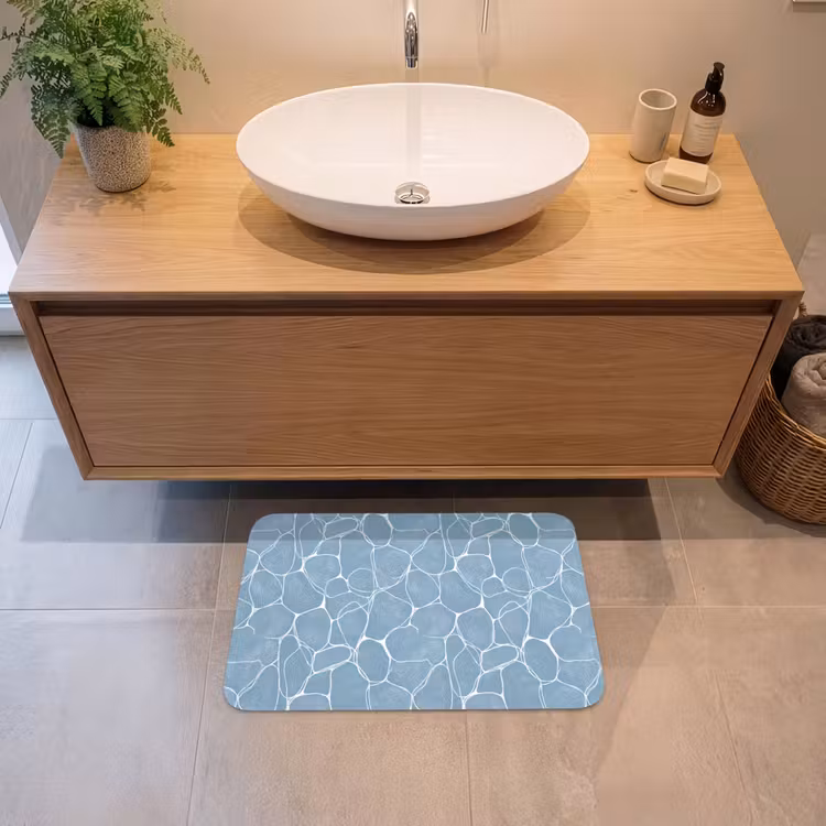 Badematte - Organisch - Muster - Blau — 2