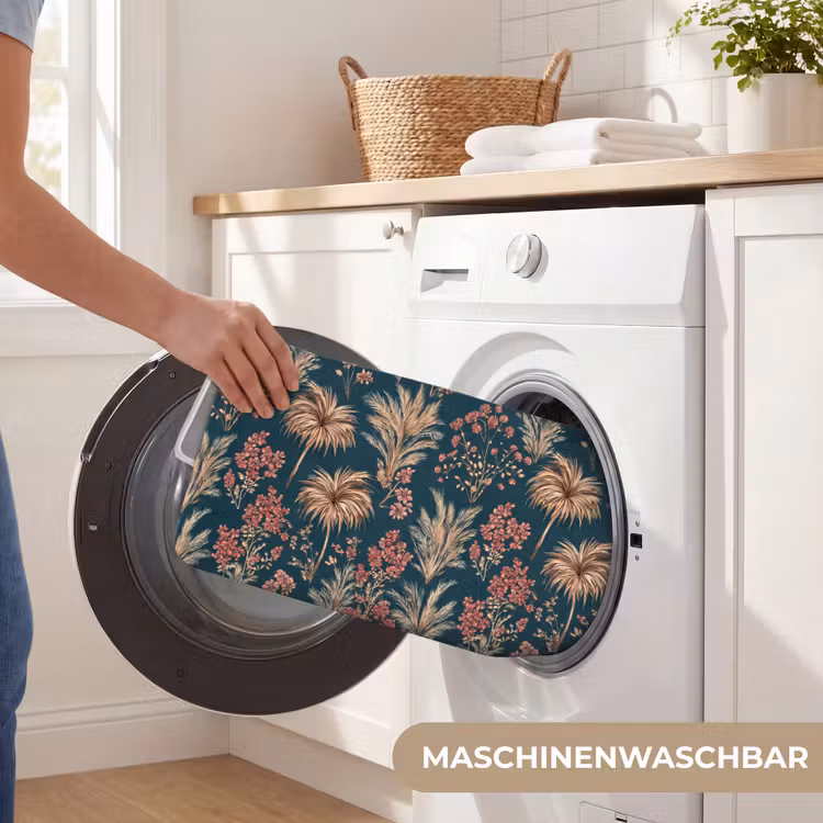 Badematte - Botanisch - Muster - Blau — 7