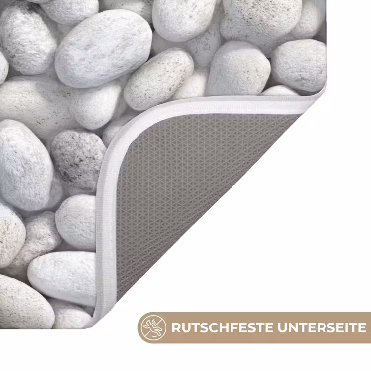 Badematte - Steine - Grau - Oval — 3