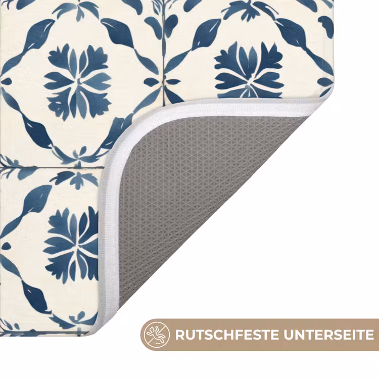 Badematte - Grafik - Kachel - Blau — 3