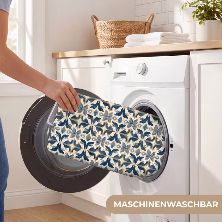 Badematte - Fliese - Muster - Blau - Beige — 7