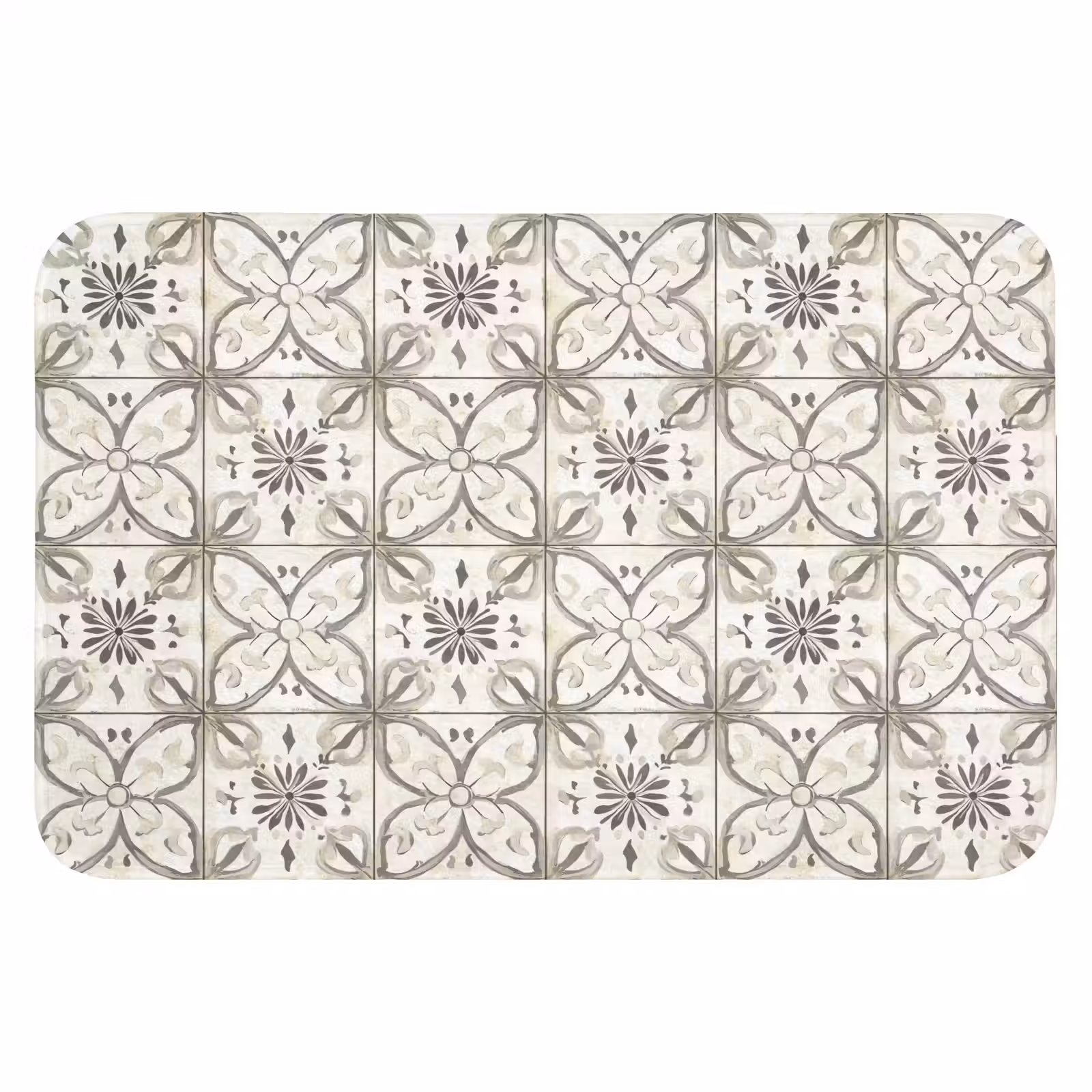 Badematte - Antik - Fliese - Beige — 1