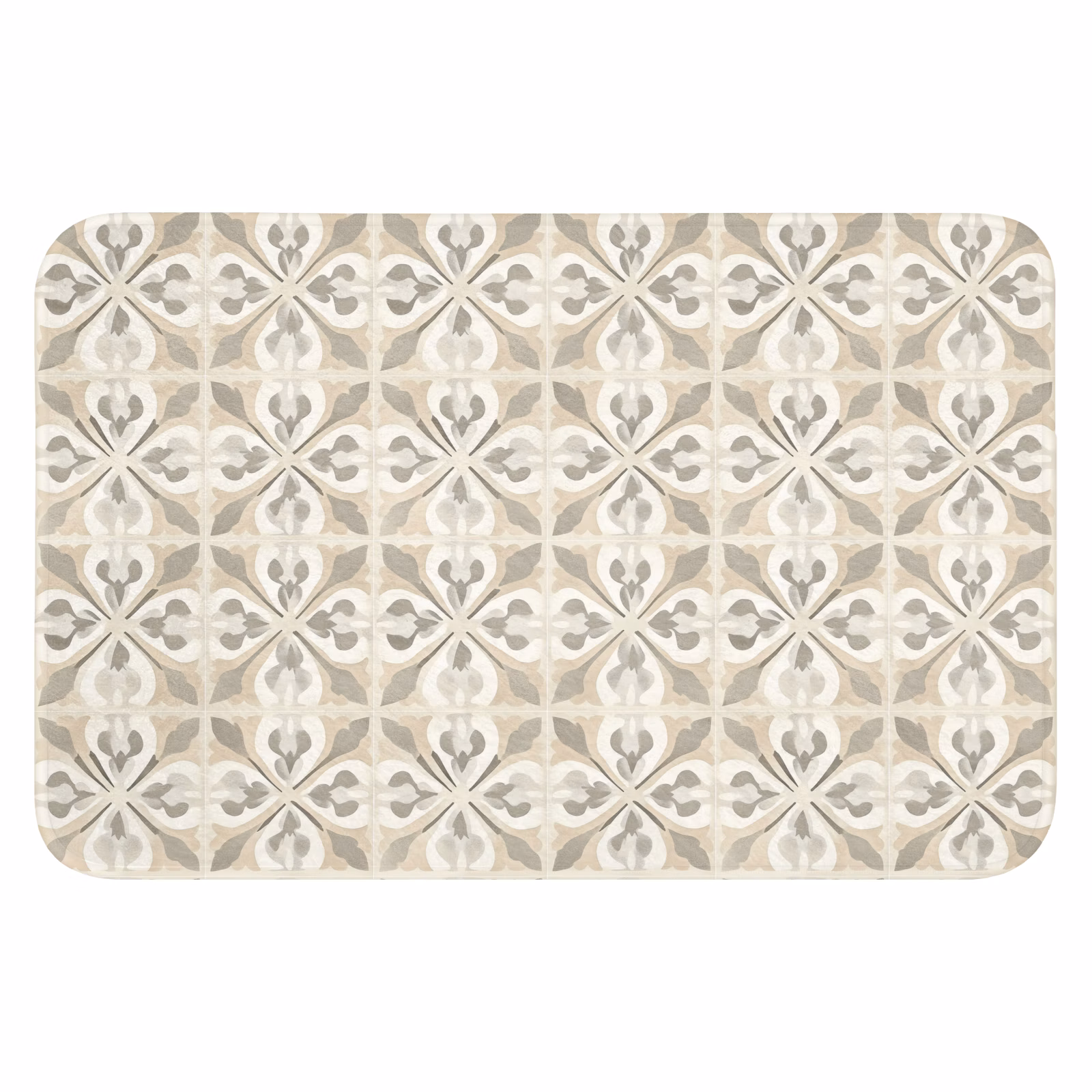 Badematte - Fliese - Motiv - Beige — 1