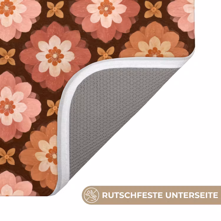Badematte - Geometrisch - Blumig - Farbenfroh — 3