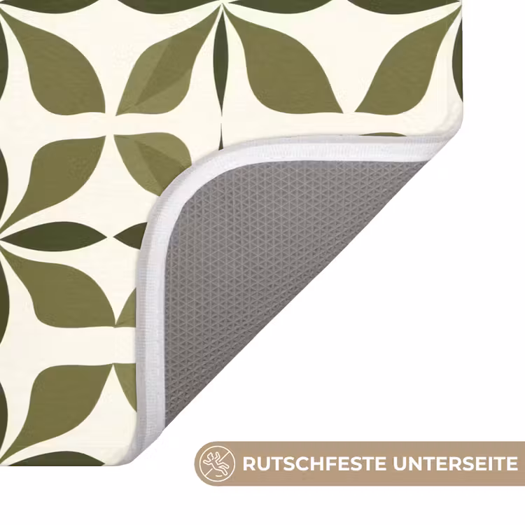 Badematte - Botanisch - Retro - Grün — 3