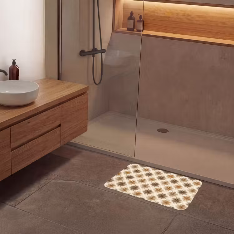 Badematte - Geografisch - Muster - Braun — 8