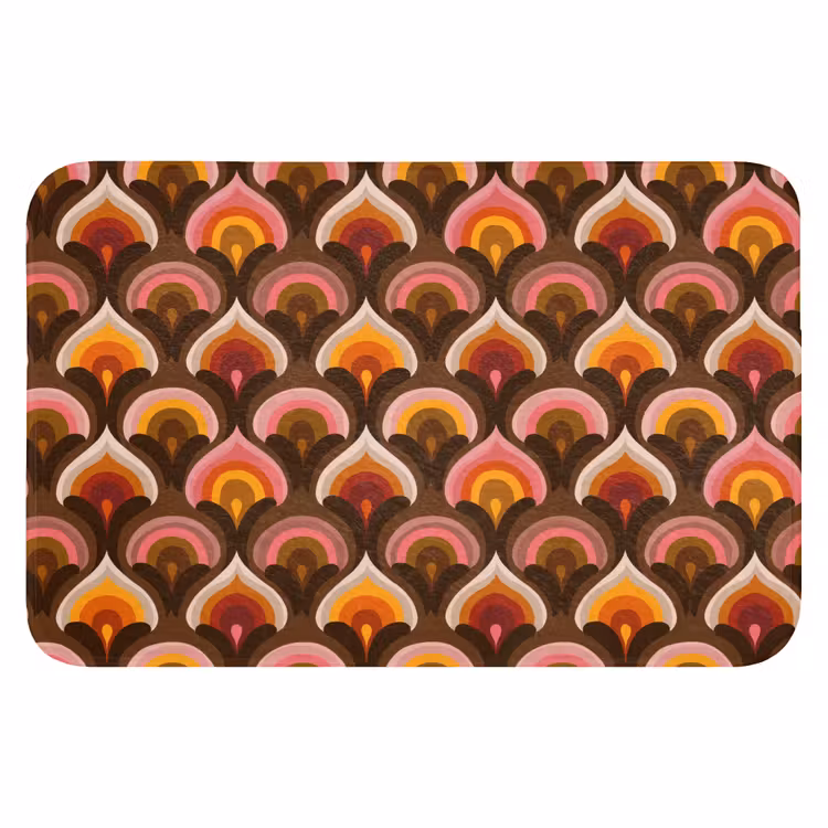 Badematte - Muster - Retro - Farbenfroh — 1