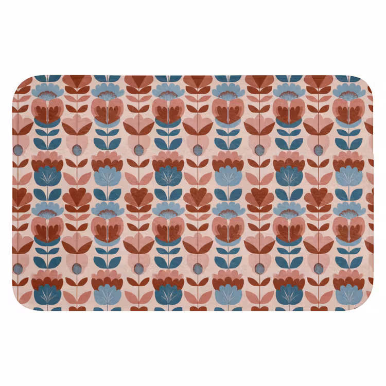 Badematte - Vintage - Motiv - Farbenfroh — 1