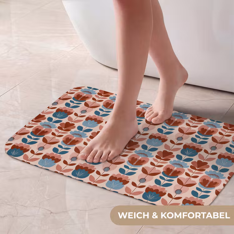 Badematte - Vintage - Motiv - Farbenfroh — 5