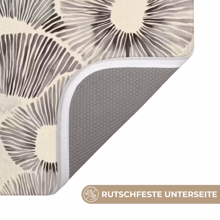 Badematte - Kreise - Muster - Schwarz — 3