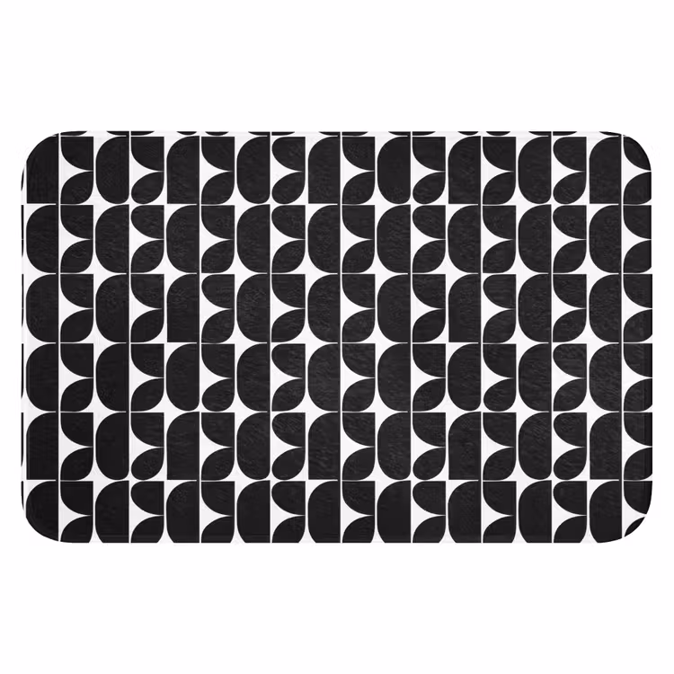 Badematte - Modern - Geometrisch - Schwarz — 1