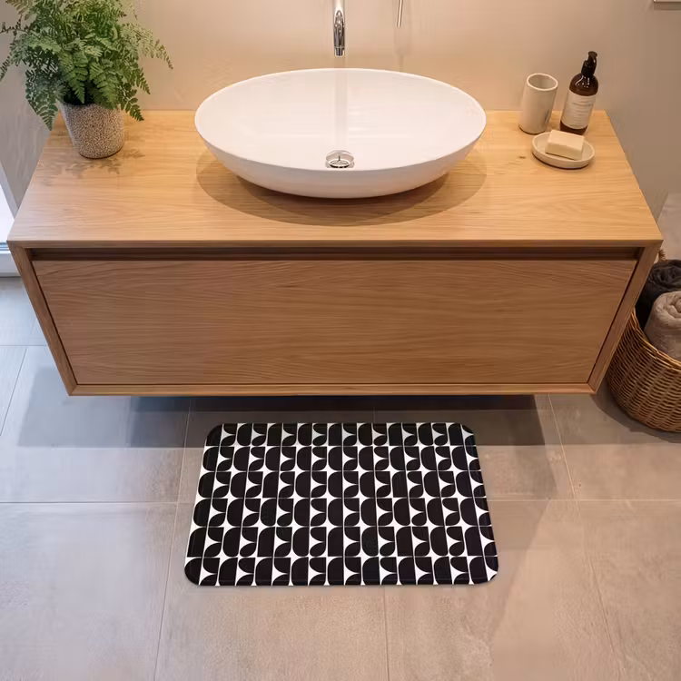 Badematte - Modern - Geometrisch - Schwarz — 2
