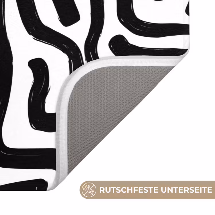 Badematte - Modern - Linien - Schwarz — 3