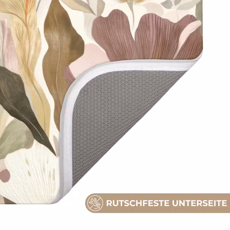 Badematte - Blumen - Aquarell - Farbenfroh — 3