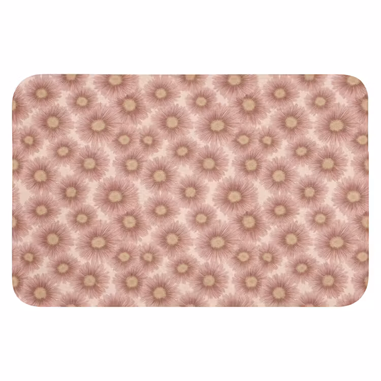Badematte - Gerbera - Blumen - Rosa — 1