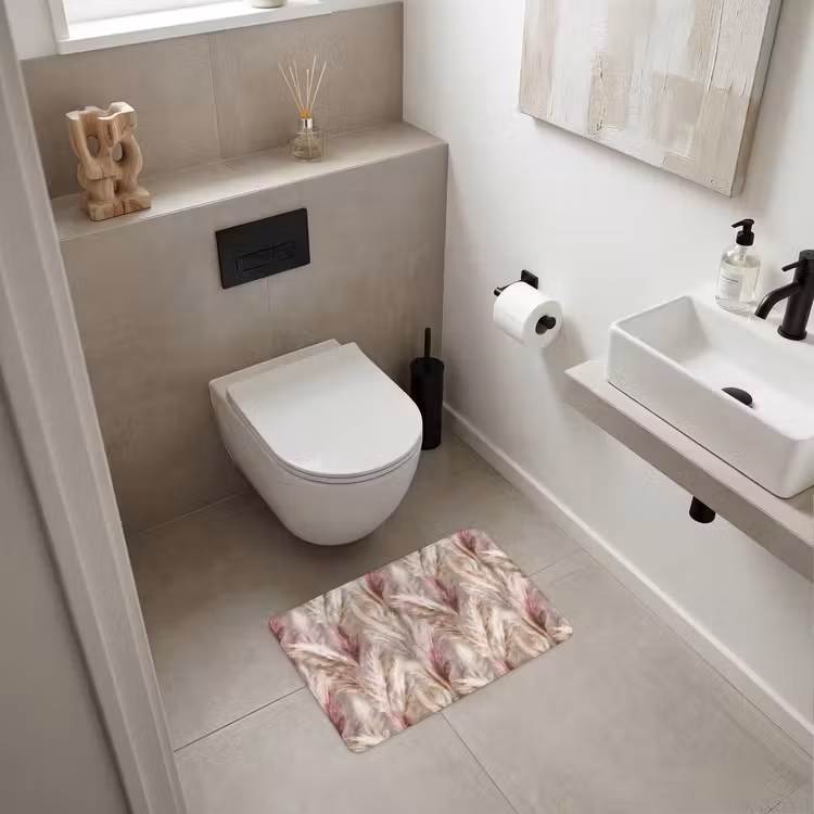Badematte - Pampasgras - Flauschig - Farbenfroh — 6