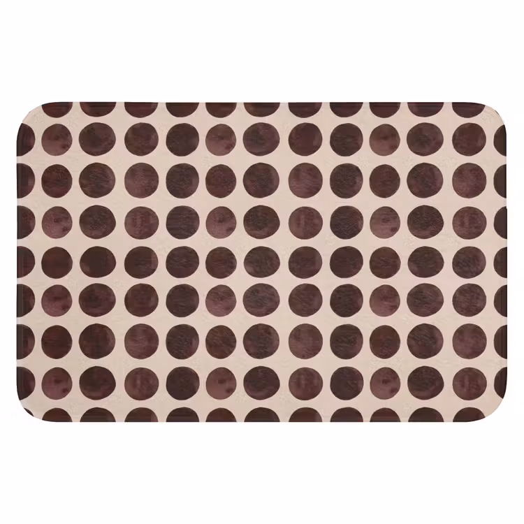 Badematte - Polka dots - Muster - Braun — 1