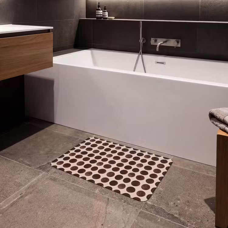 Badematte - Polka dots - Muster - Braun — 4