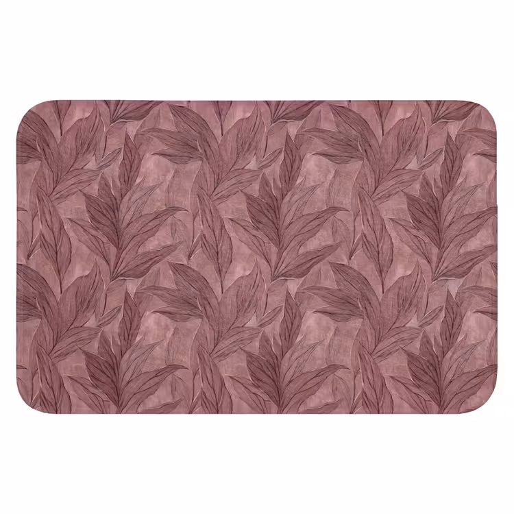 Badematte - Blätter - Muster - Lila — 1