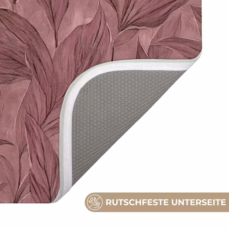 Badematte - Blätter - Muster - Lila — 3