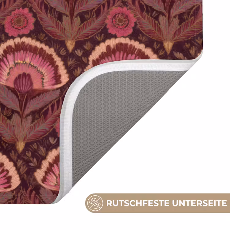 Badematte - Antiquitäten - Blumen - Farbenfroh — 3