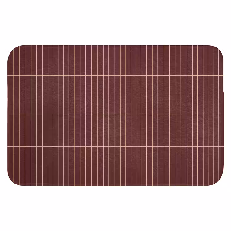 Badematte - Linien - Muster - Bordeaux — 1