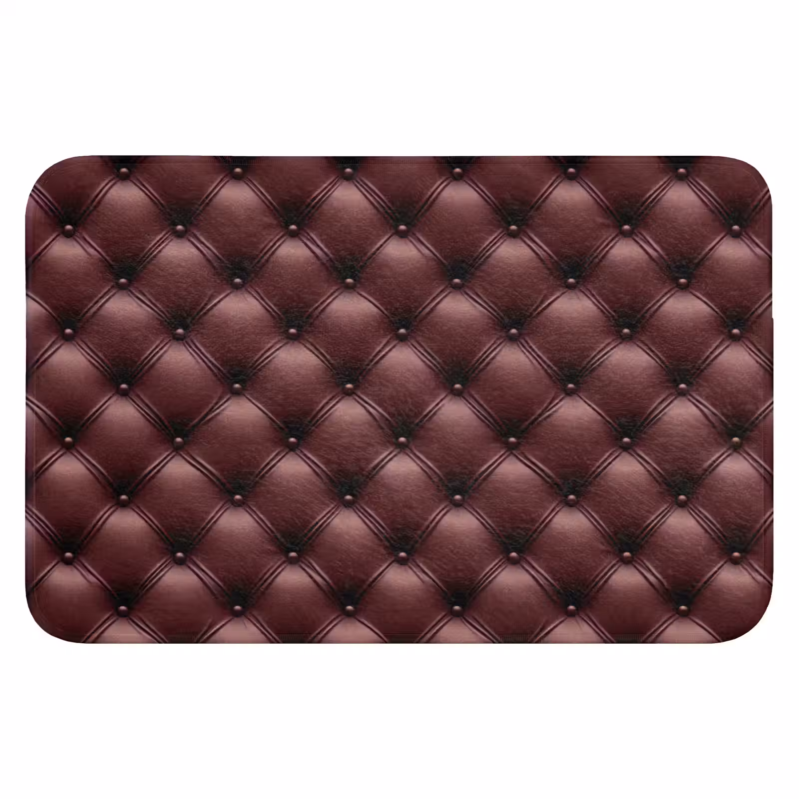 Badematte - Leder - Muster - Bordeaux — 1