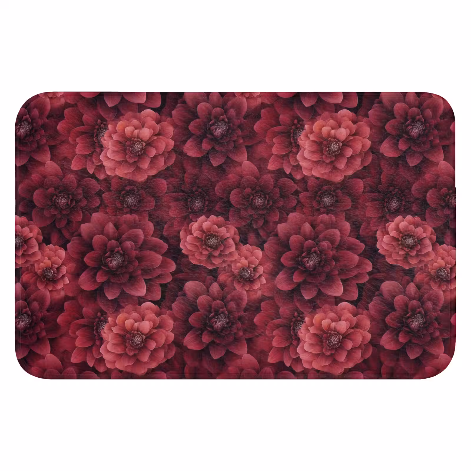 Badematte - Dahlien - Blumen - Rot — 1