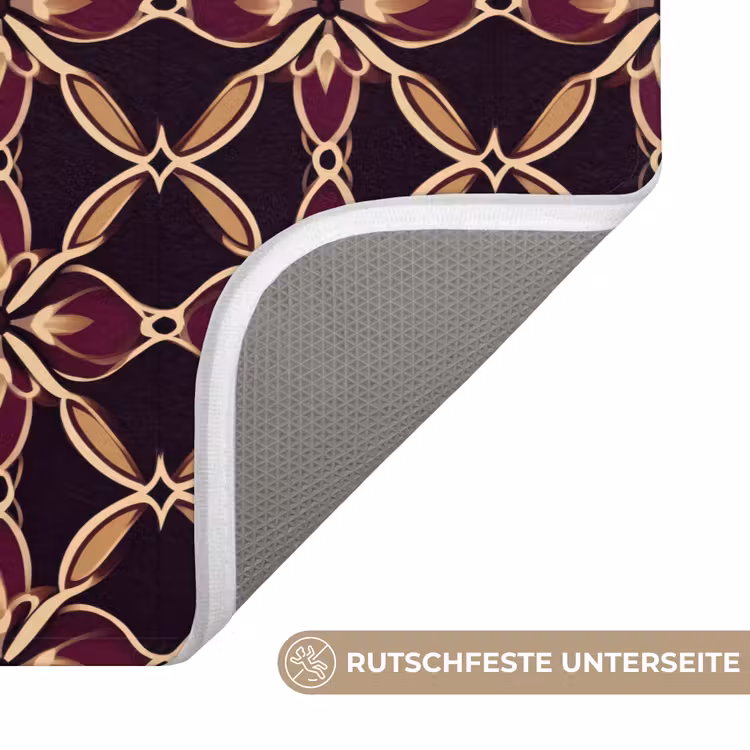 Badematte - Symmetrisch - Fliese - Burgunderrot — 3