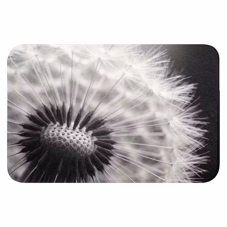 Badematte - Pusteblume - Schwarz - Weiß — 1