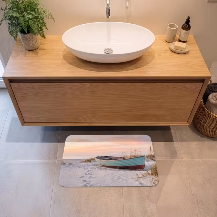 Badematte - Rustikal - Ruderboot - Sandstrand — 2
