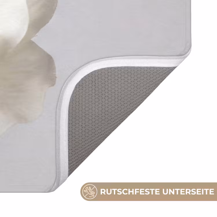 Badematte - Blume - Minimalistisch -Weiß — 3