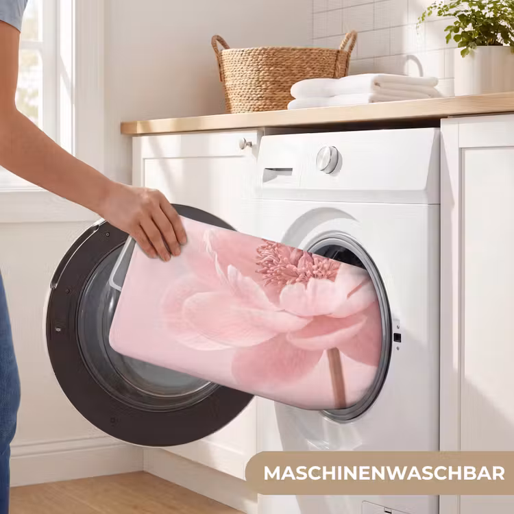 Badematte - Blume - Pfingstrose - Rosa — 7