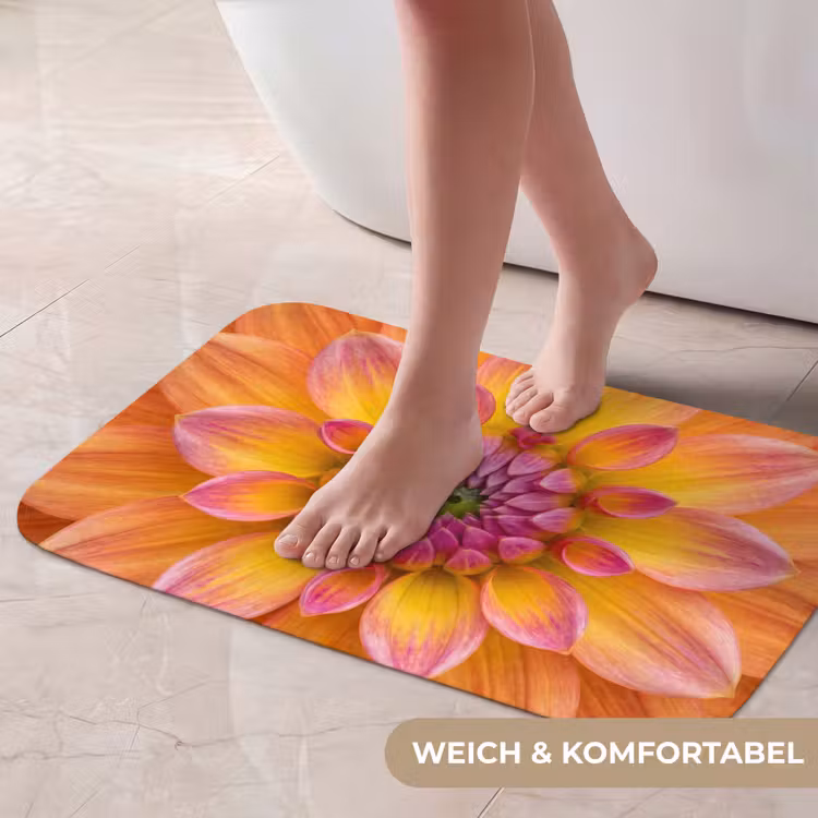 Badematte - Dahlie - Blume - Orange — 5
