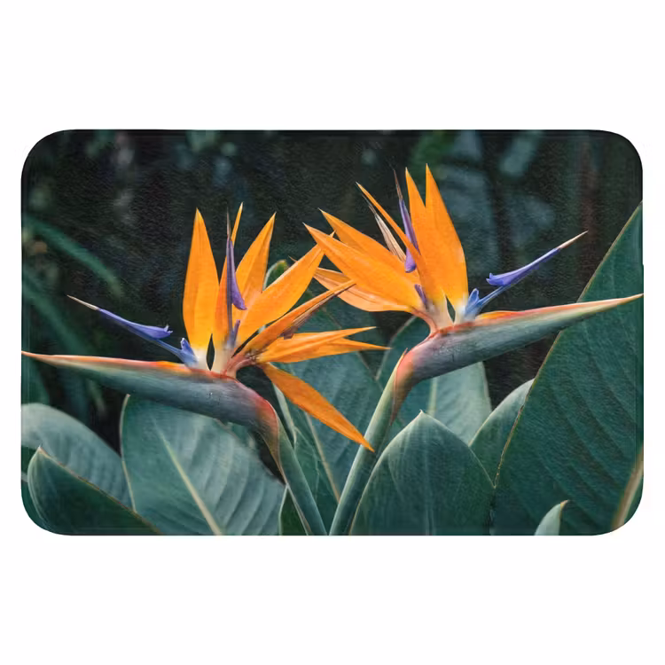 Badematte - Paradiesvogel - Blume - Exotisch — 1