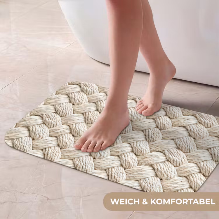 Badematte - Seil - Gestrickt - Beige — 5