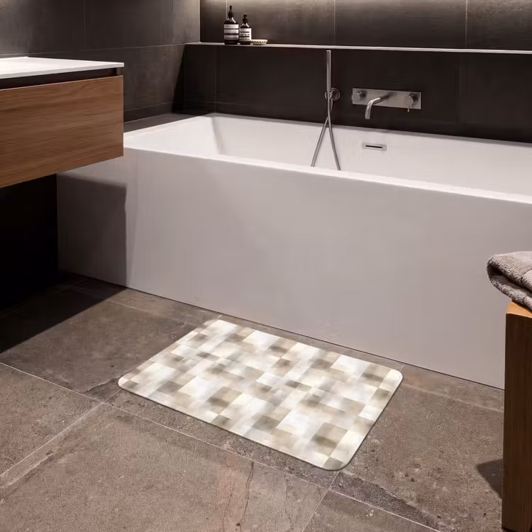 Badematte - Textur - Leinen - Beige — 4