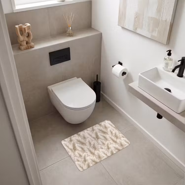 Badematte - Botanisch - Muster - Beige — 6