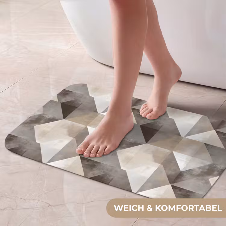 Badematte - Geometrisch - Motiv - Erdtöne — 5