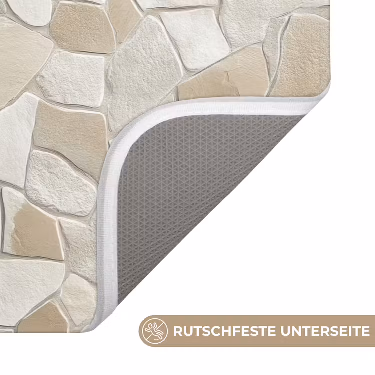 Badematte - Mosaik - Steine - Beige — 3