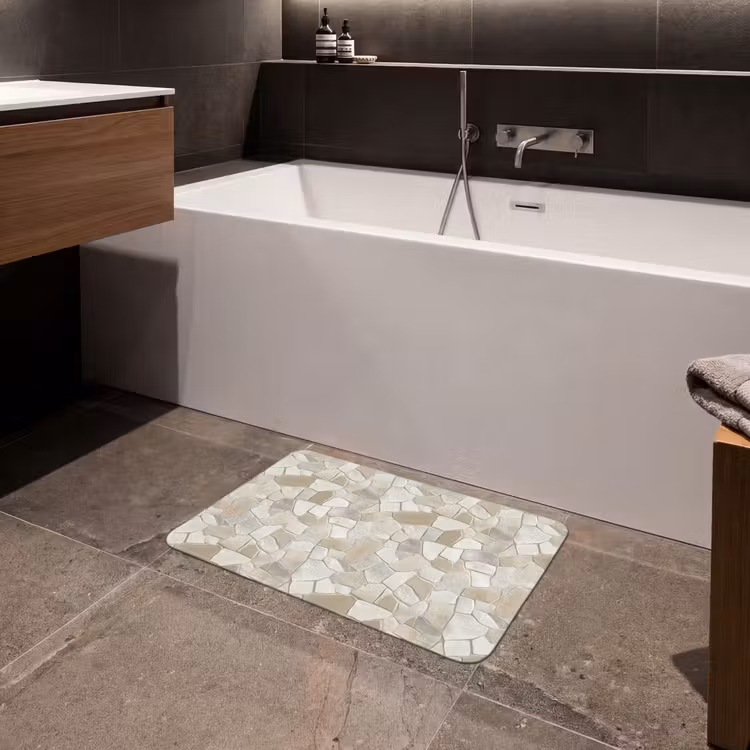Badematte - Mosaik - Steine - Beige — 4