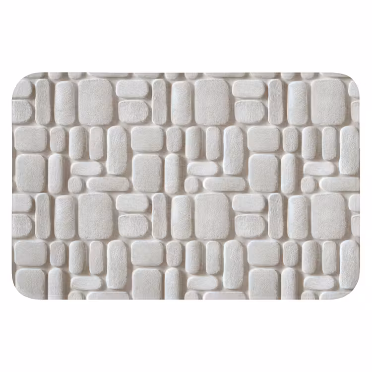 Badematte - Relief - Textur - Weiß — 1