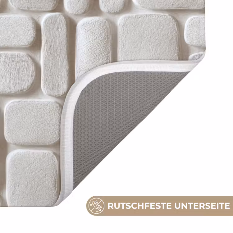 Badematte - Relief - Textur - Weiß — 3