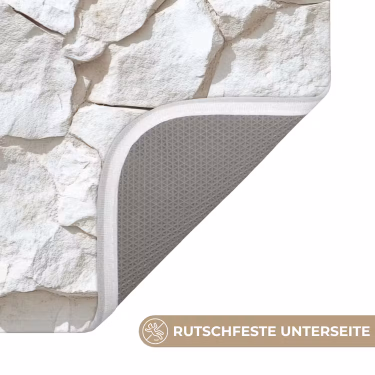 Badematte - Struktur - Fels - Weiß — 3