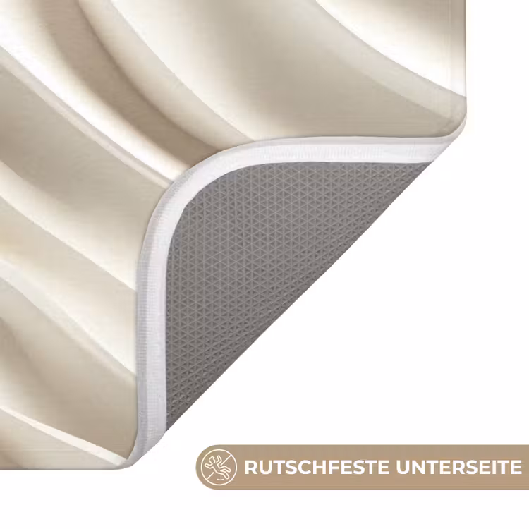 Badematte - Diagonal - Wellen - Creme — 3