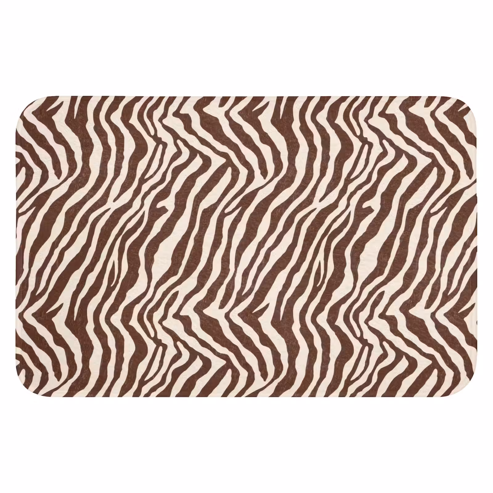 Badematte - Zebra - Muster - Schwarz - Weiß — 1